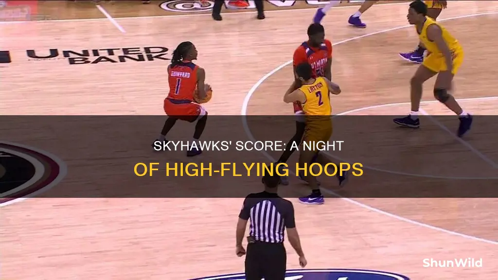 what is the score of the skyhawks basketball tonight