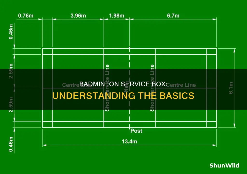 what is the service box in badminton