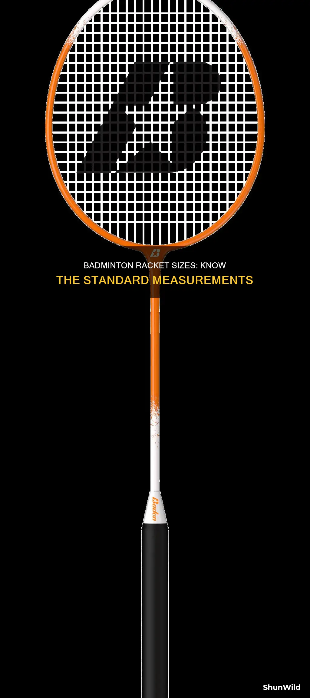 what is the size of a badminton racket