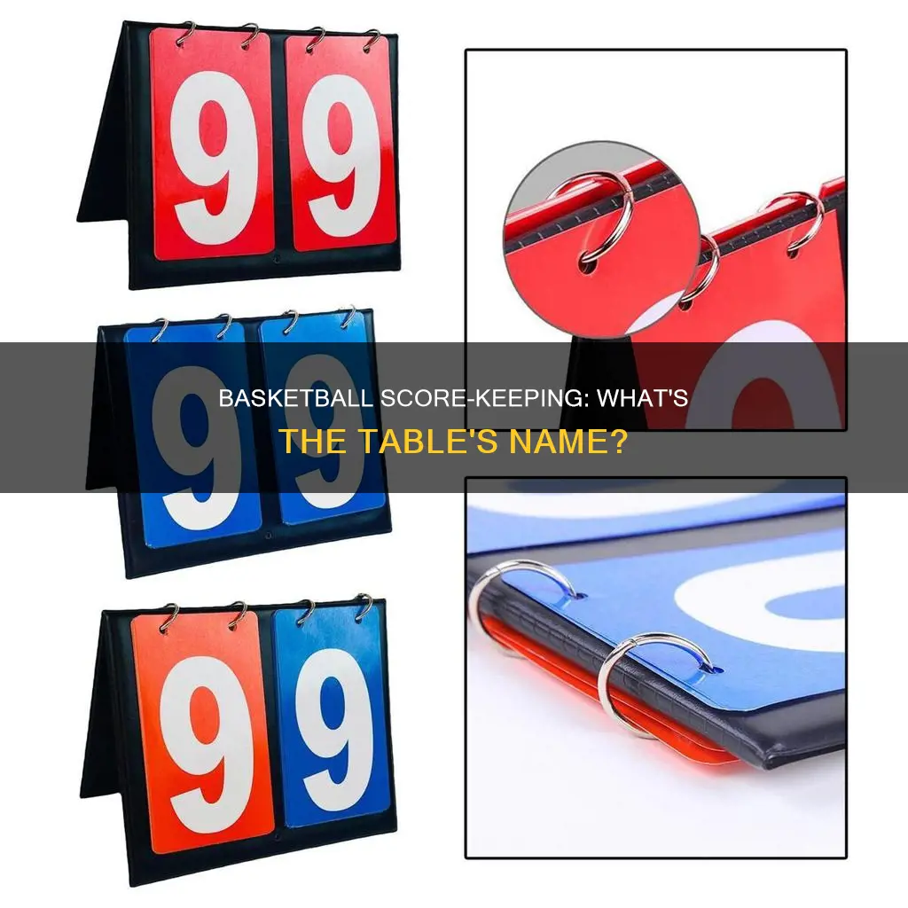 what is the table called for score keeping in basketball