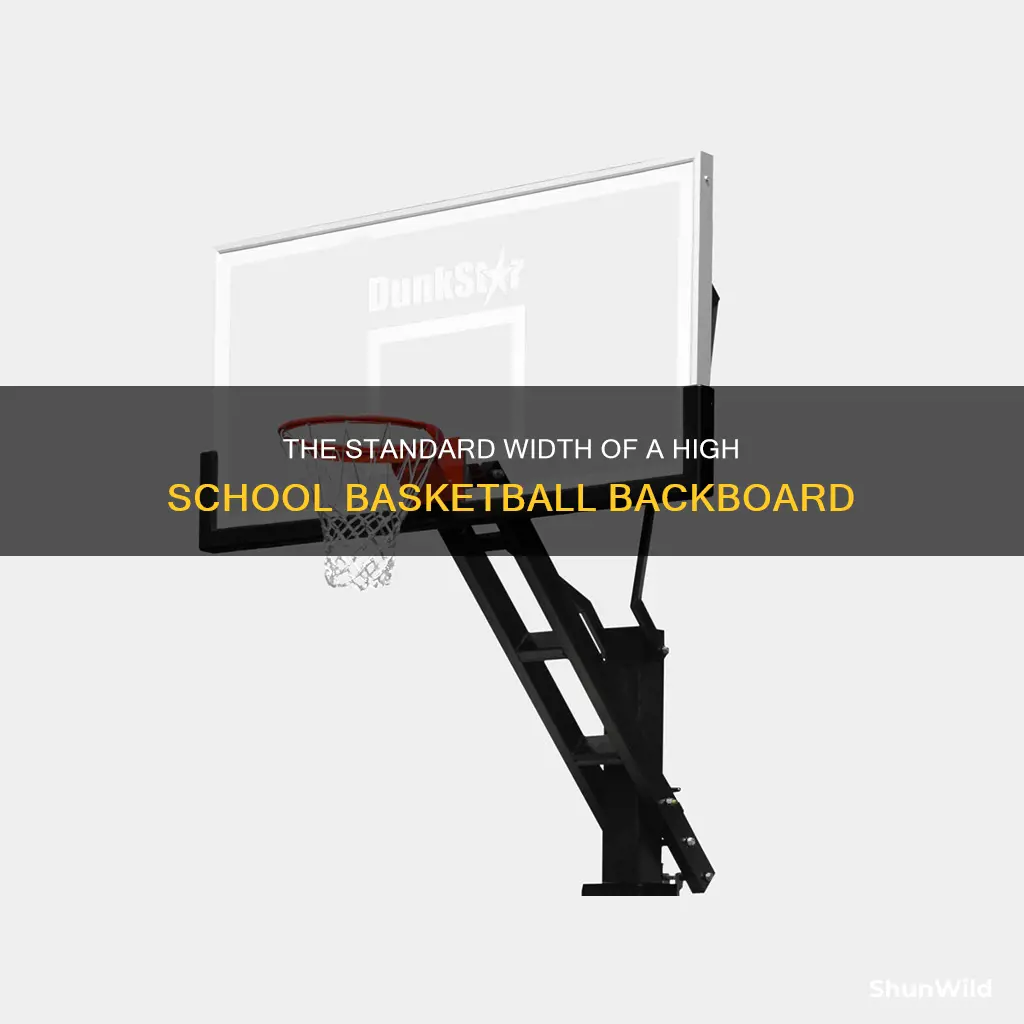 what is the width of a high school basketball backboard