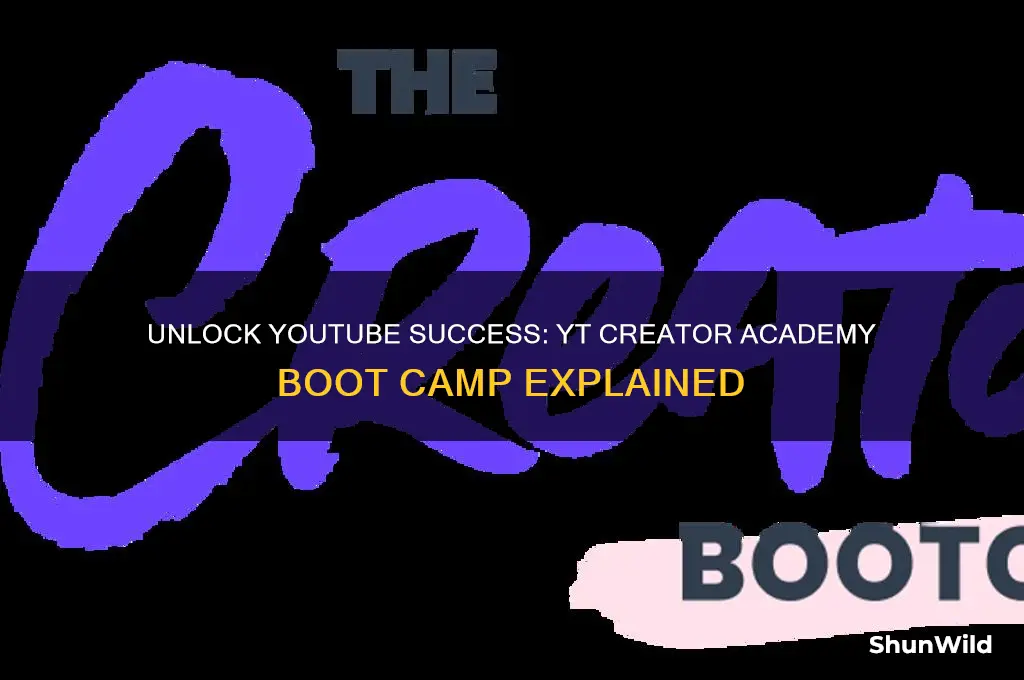 what is the yt creator academy boot camp