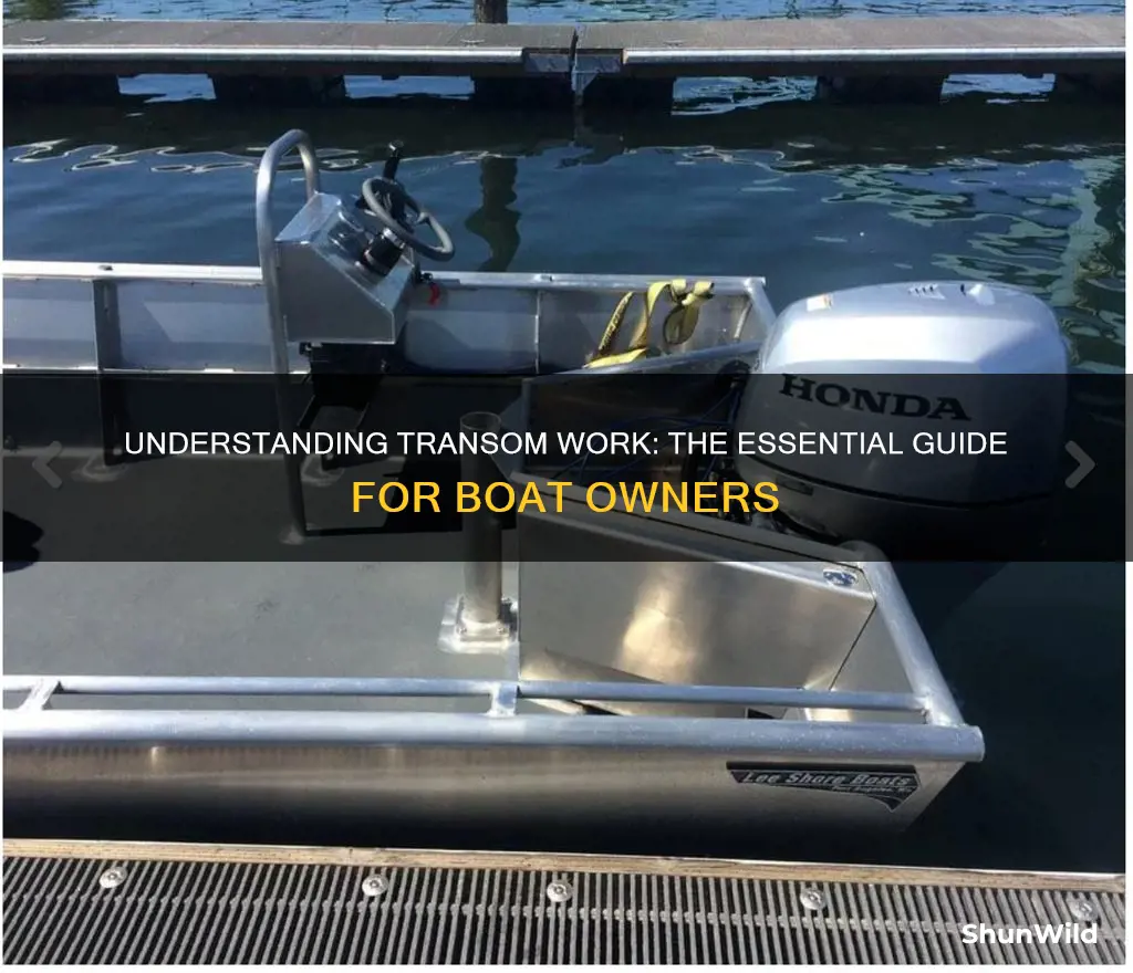 what is transom work for boat