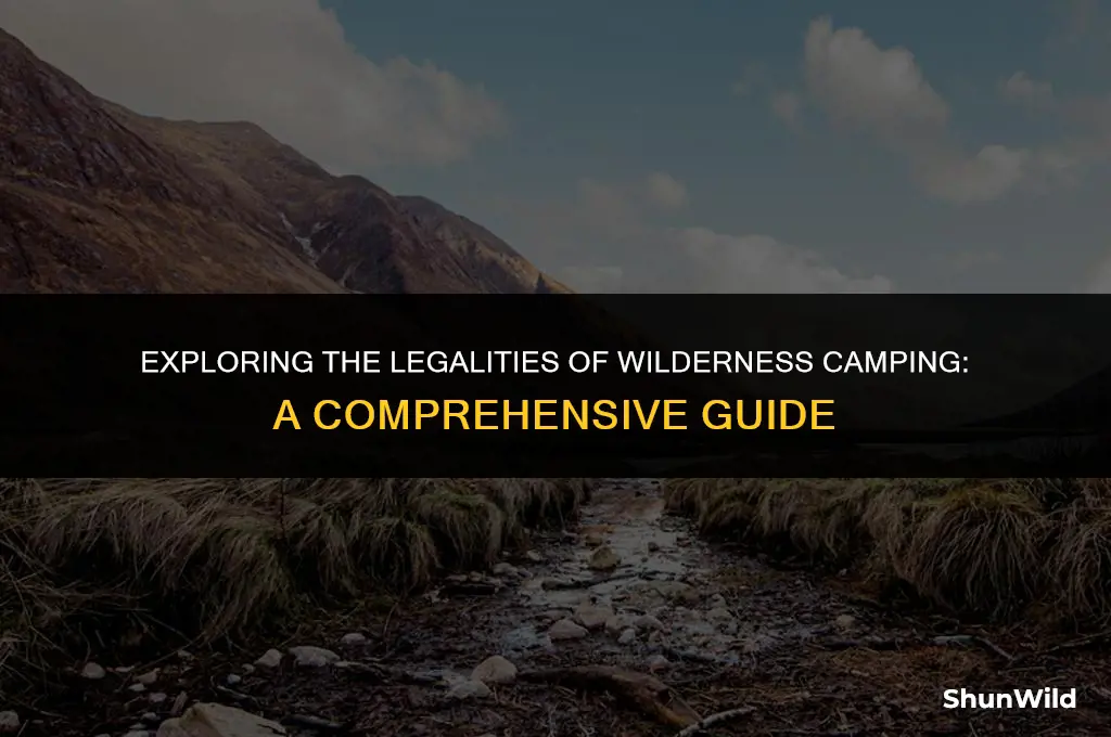 what is wilderness camping legally