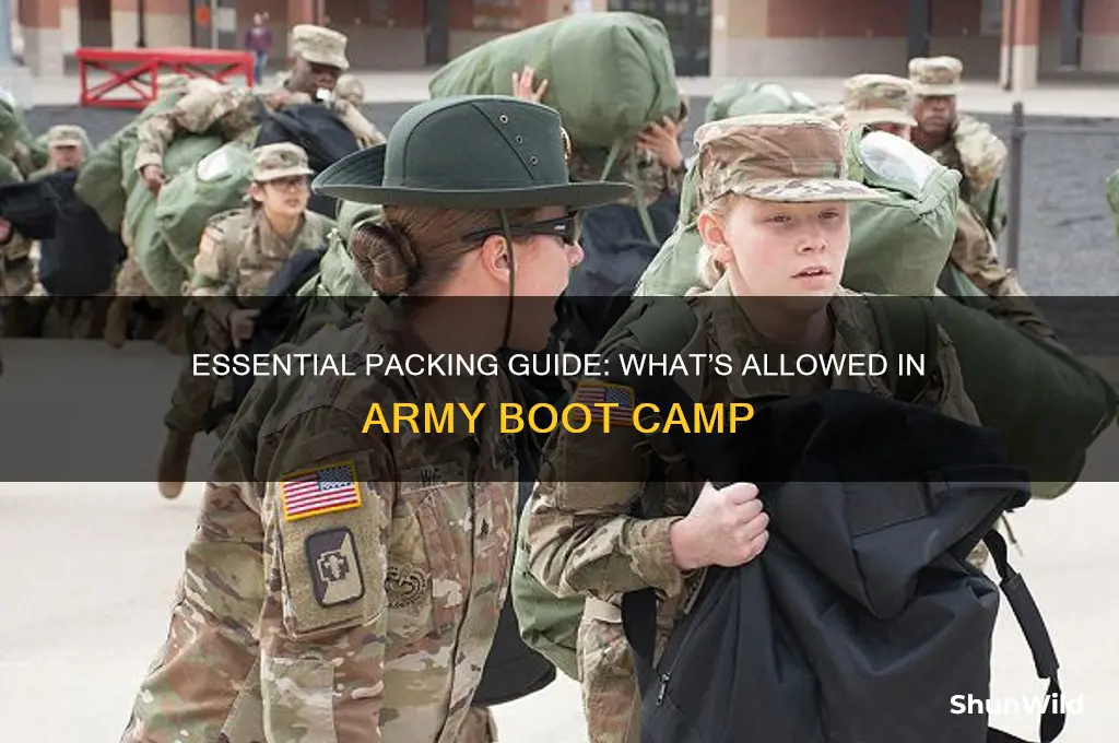what items are allowed in army boot camp