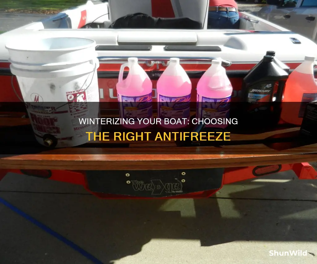 what kind of antifreeze to winterize a boat