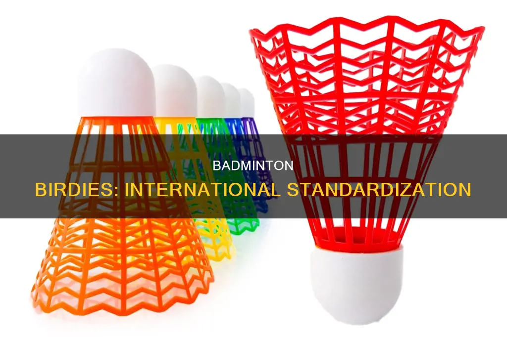 what kind of birdie is used at international badminton games