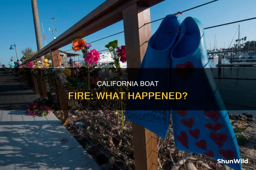 what kind of boat burned in California