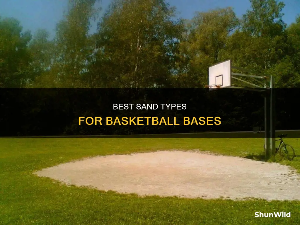 what kind of sand to use for basketball base