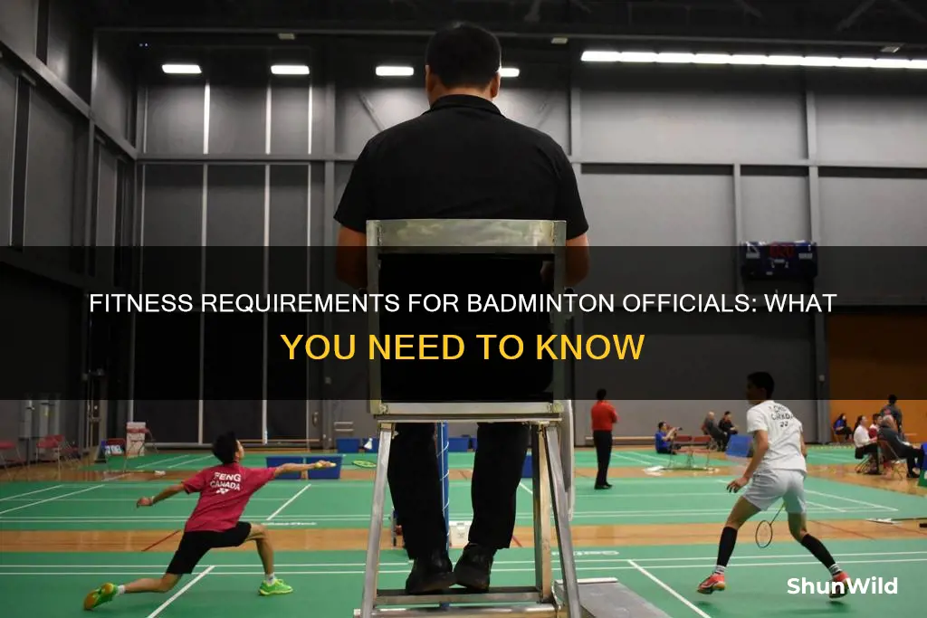 what level of fitness do badminton officials need