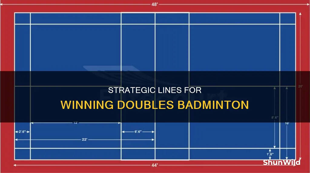 what lines do you use when playing doubles badminton