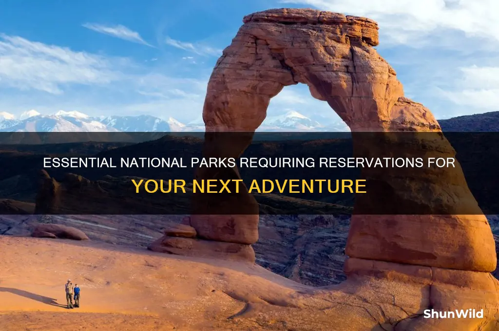 what national parks need reservations