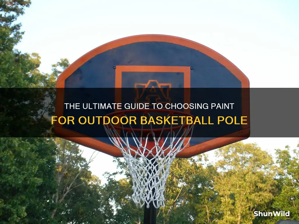 what paint to use on basketball pole outside