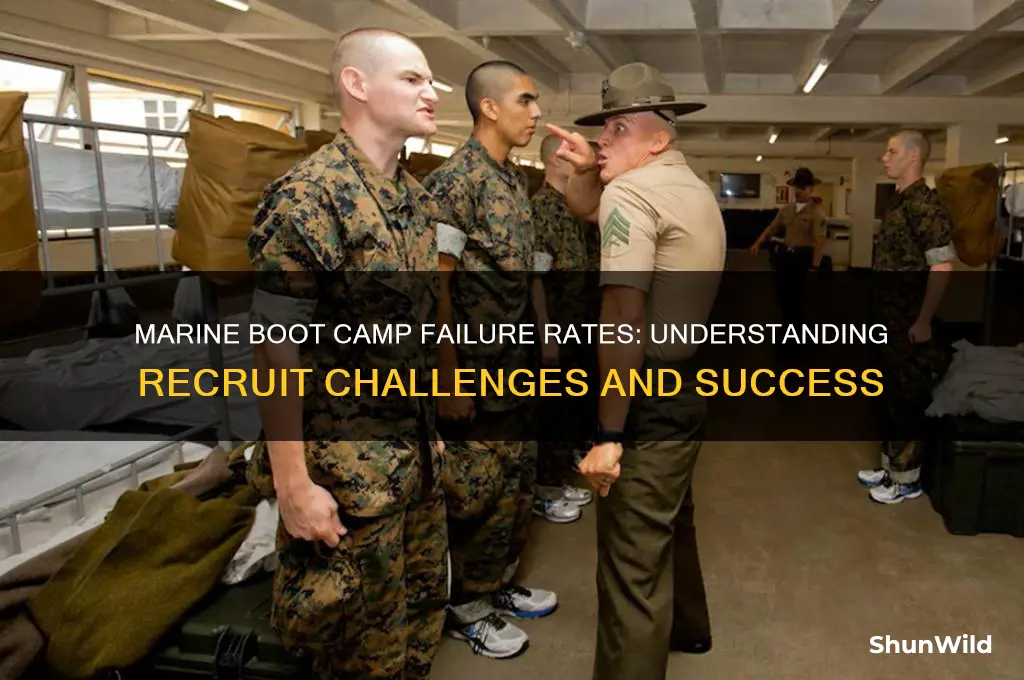 what percent of marine recruits fail boot camp