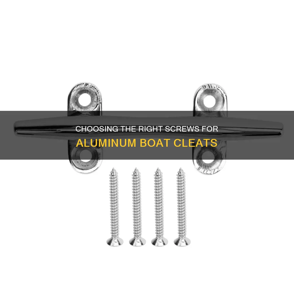 what screws for cleat on aluminum boat