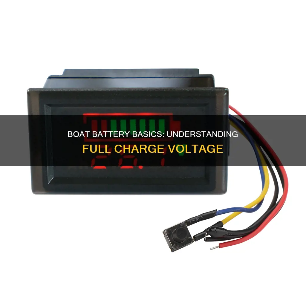 what should a fully charged boat battery read