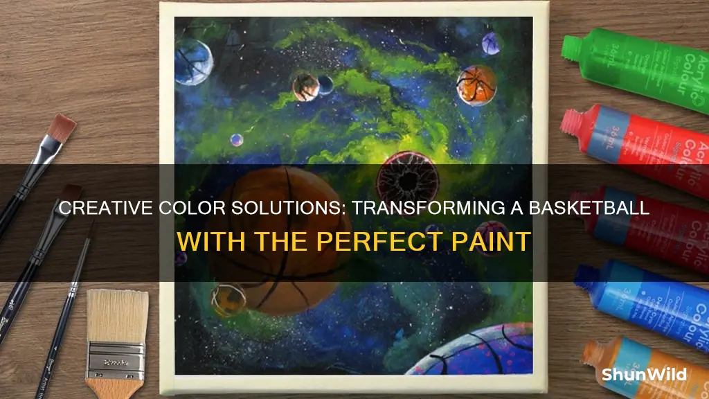 what should you use to completely color over a basketball