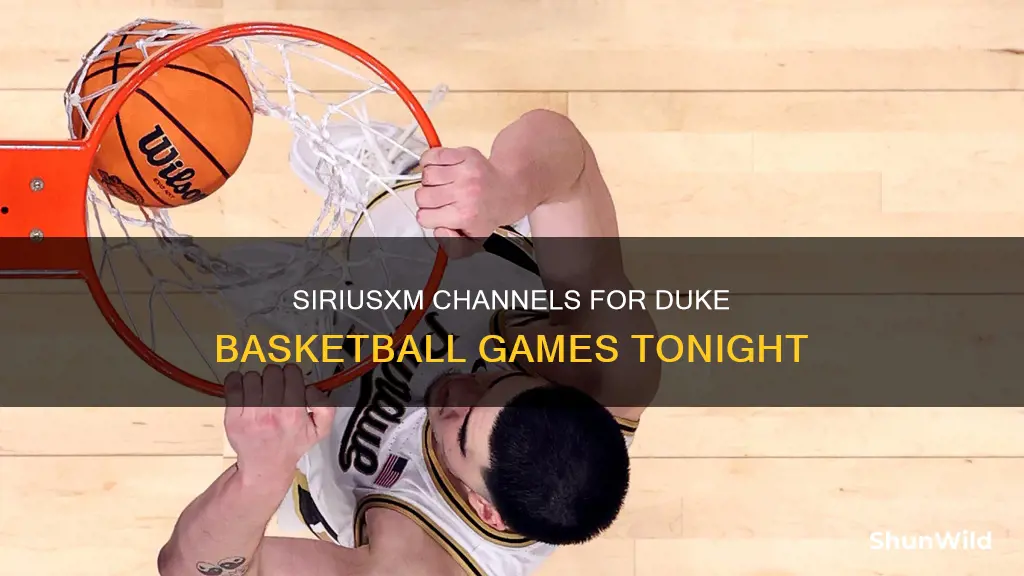 what sirius radio channel for duke basketball tonight