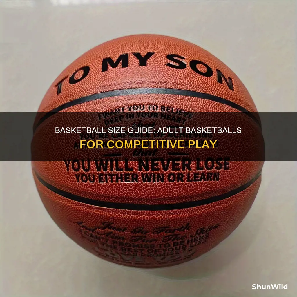 what size basketball do adults use