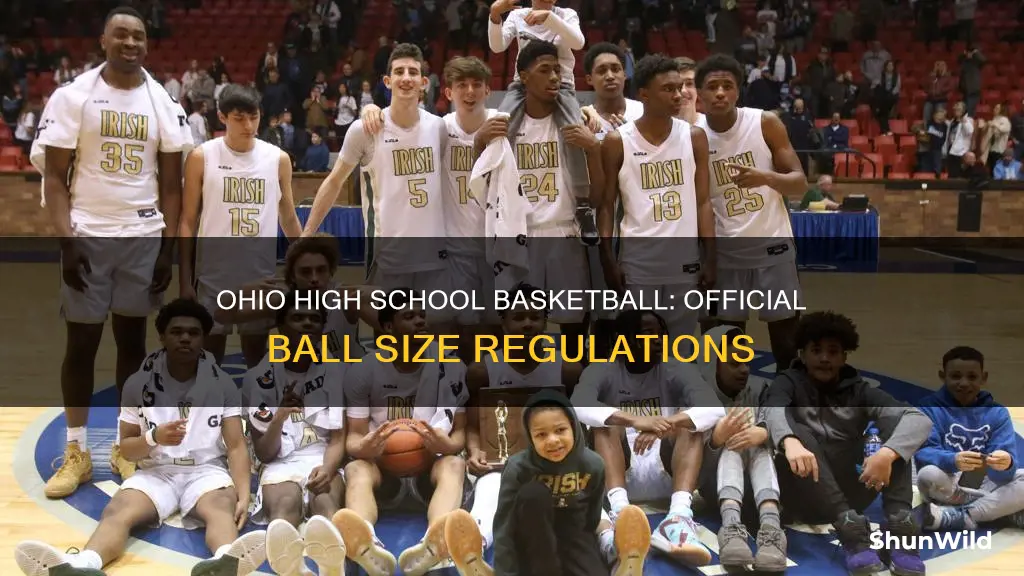 what size basketball is used in high school ohio