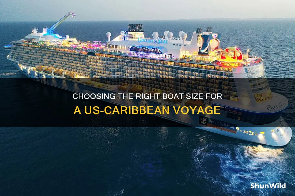 what size boat to go from us to the caribbean