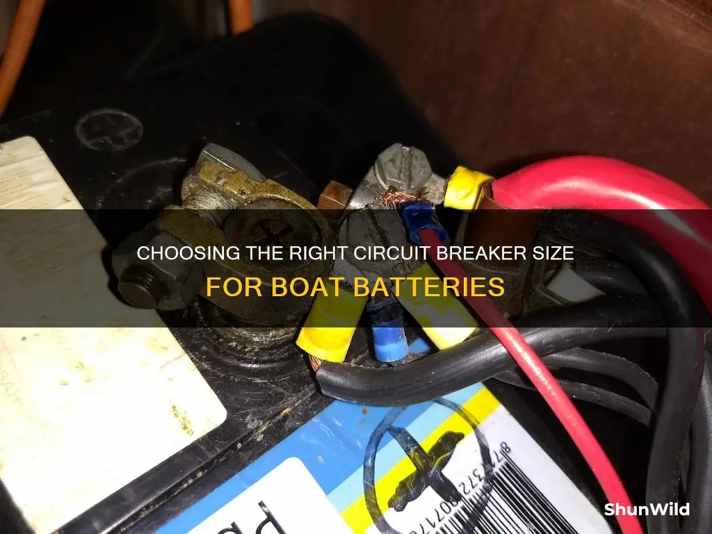 what size circuit breaker for boat batteries