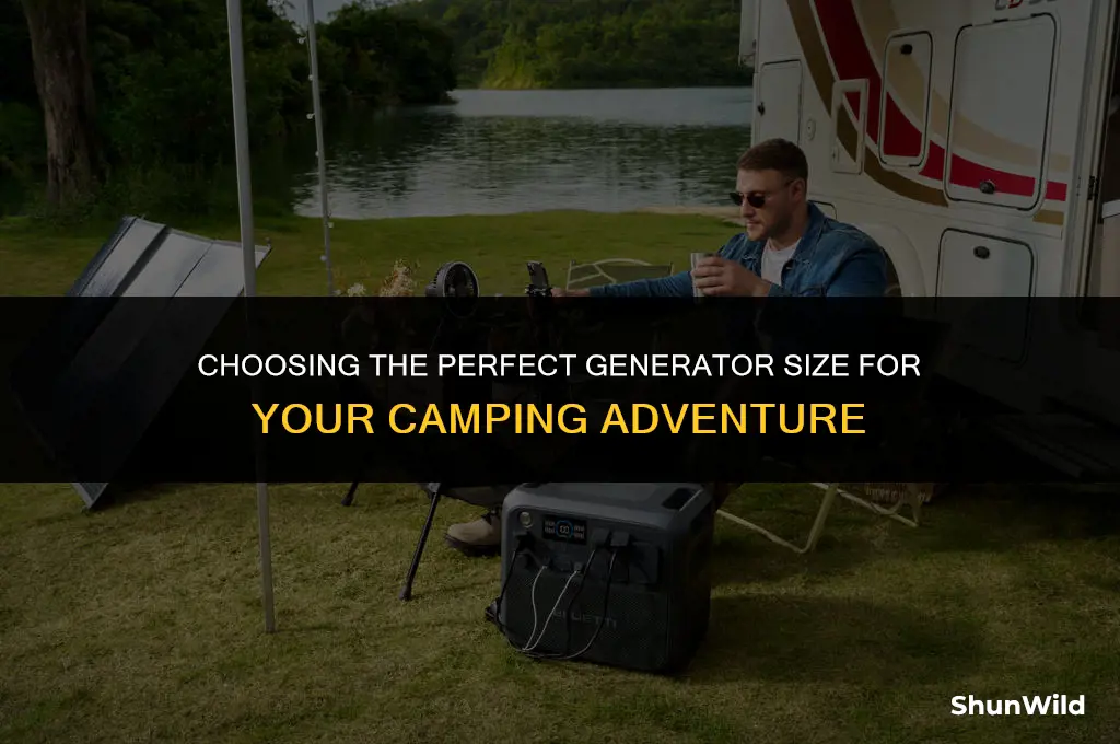 what size generator for camping