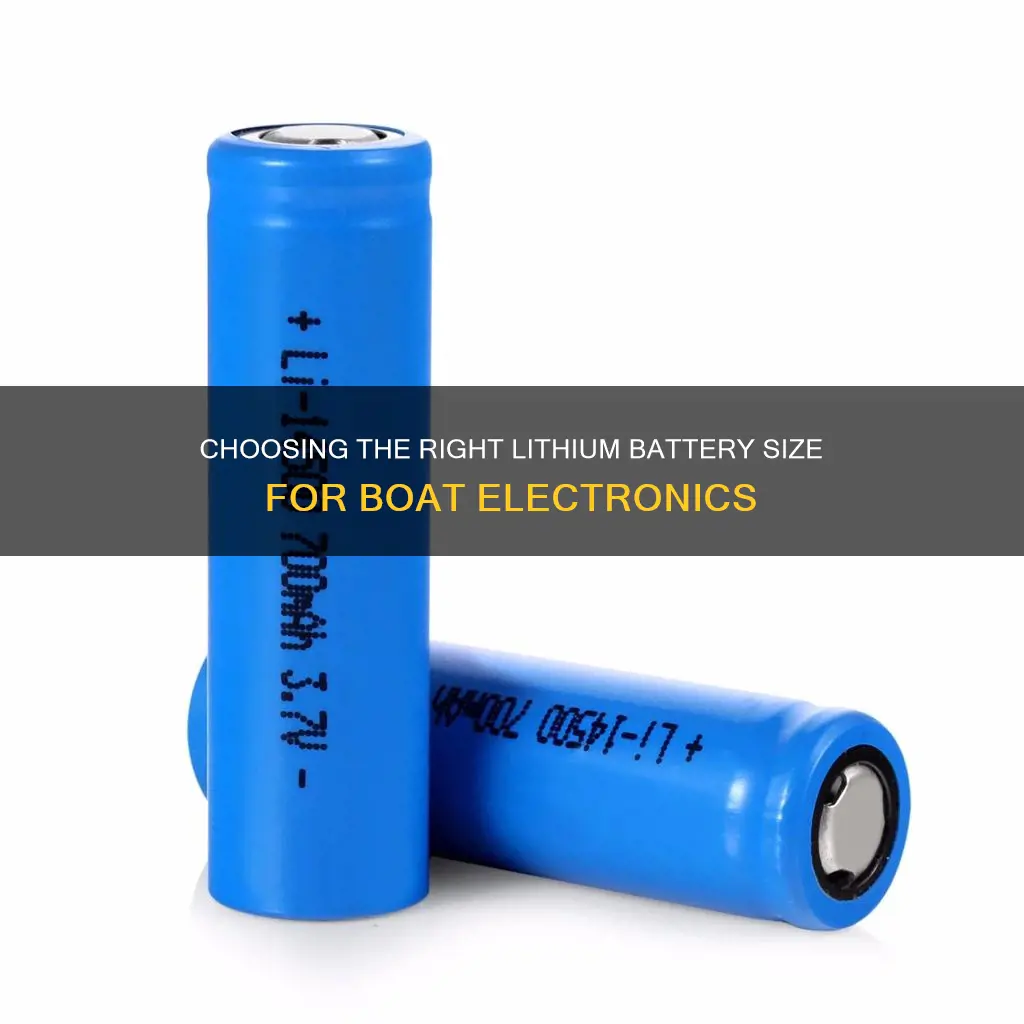 what size lithium battery for boat electronics