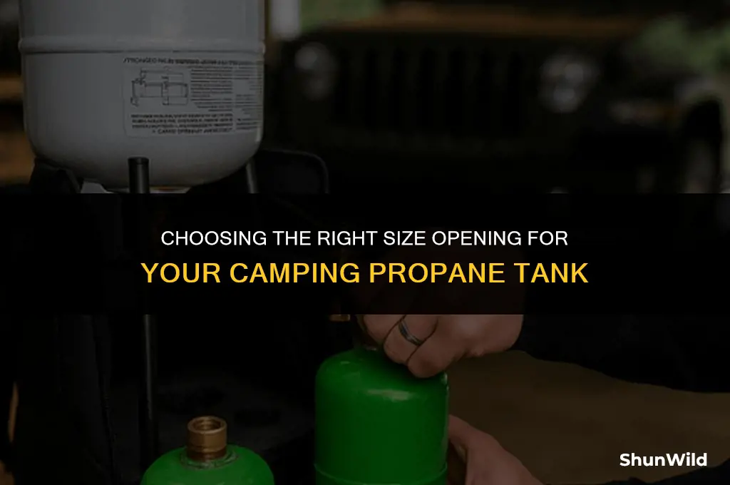 what size opening camping propane