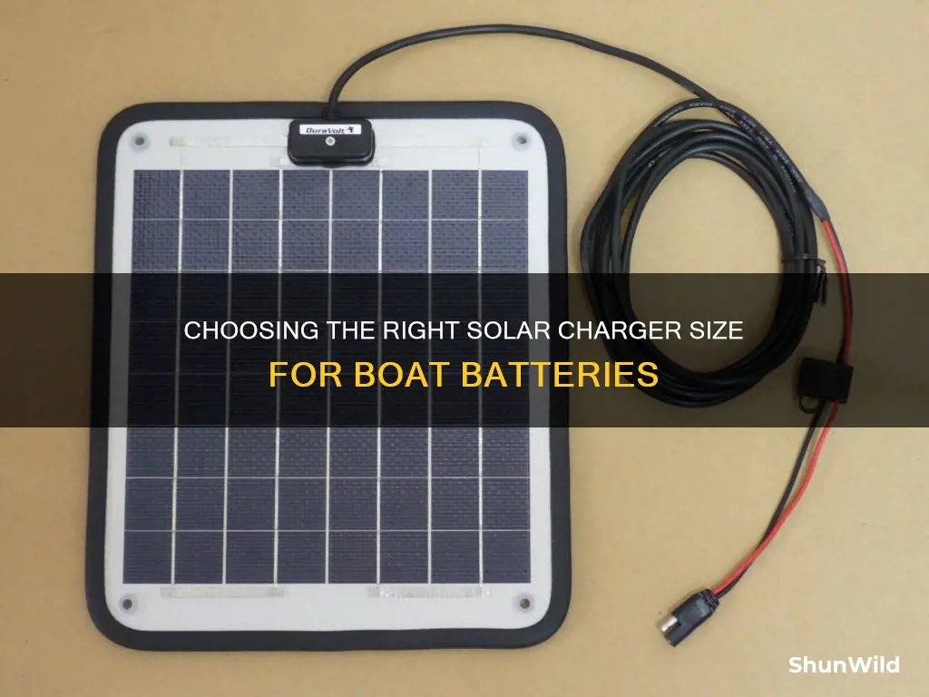 what size solar charger for boat battery