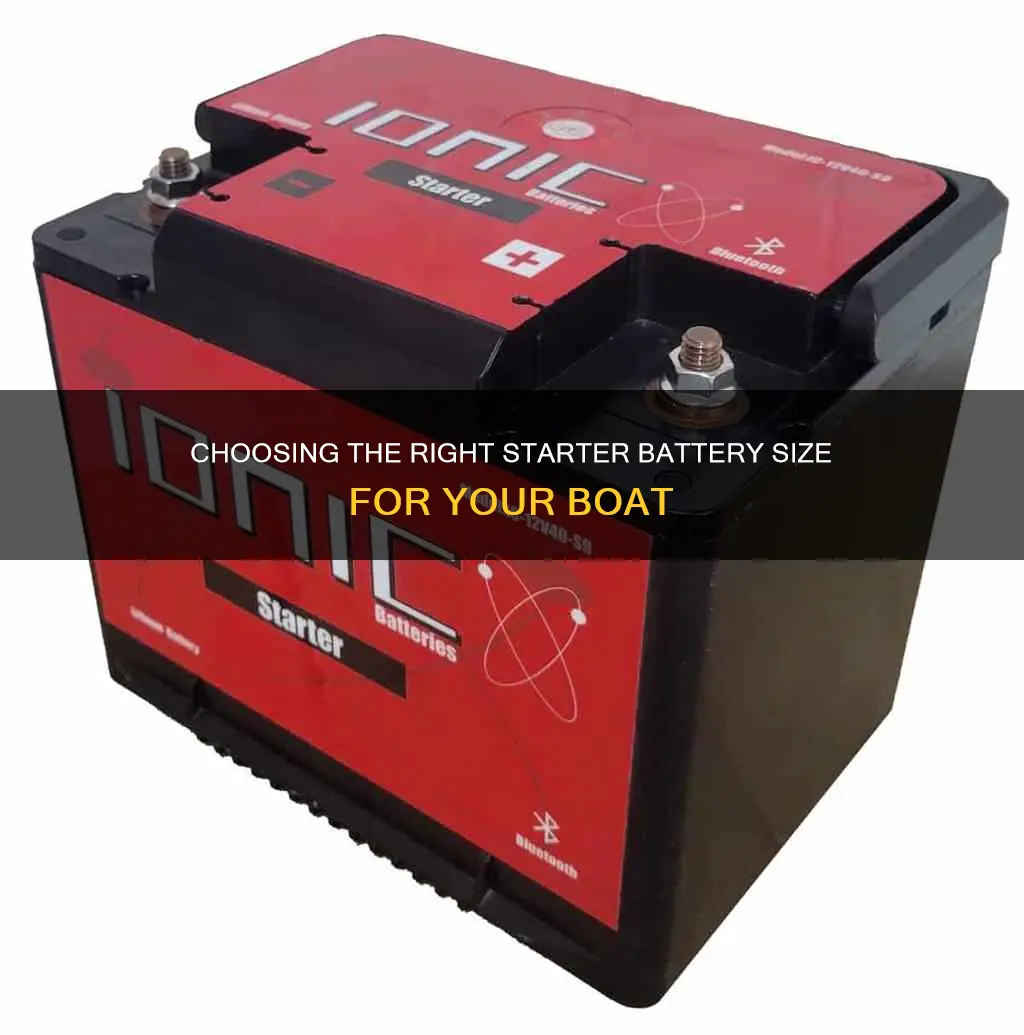 what size starter battery for my boat