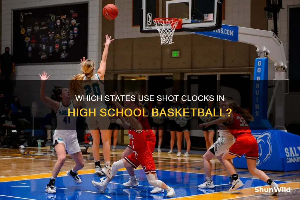 what states have a shot clock for high school basketball