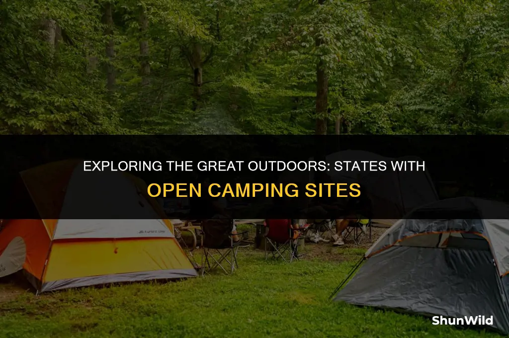 what states have opened camping