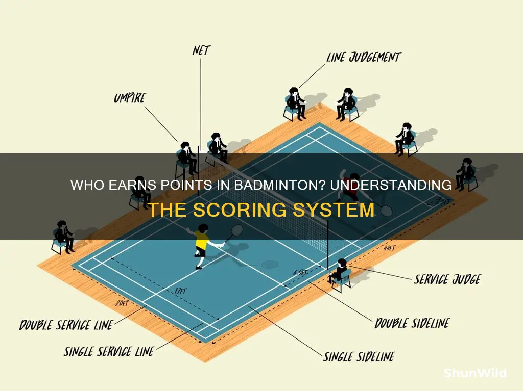 what team can score points during a game badminton