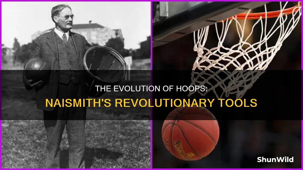 what three things did naismith use to create basketball