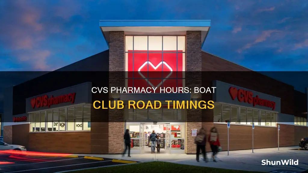 what time does cvs pharmacy open on boat club road