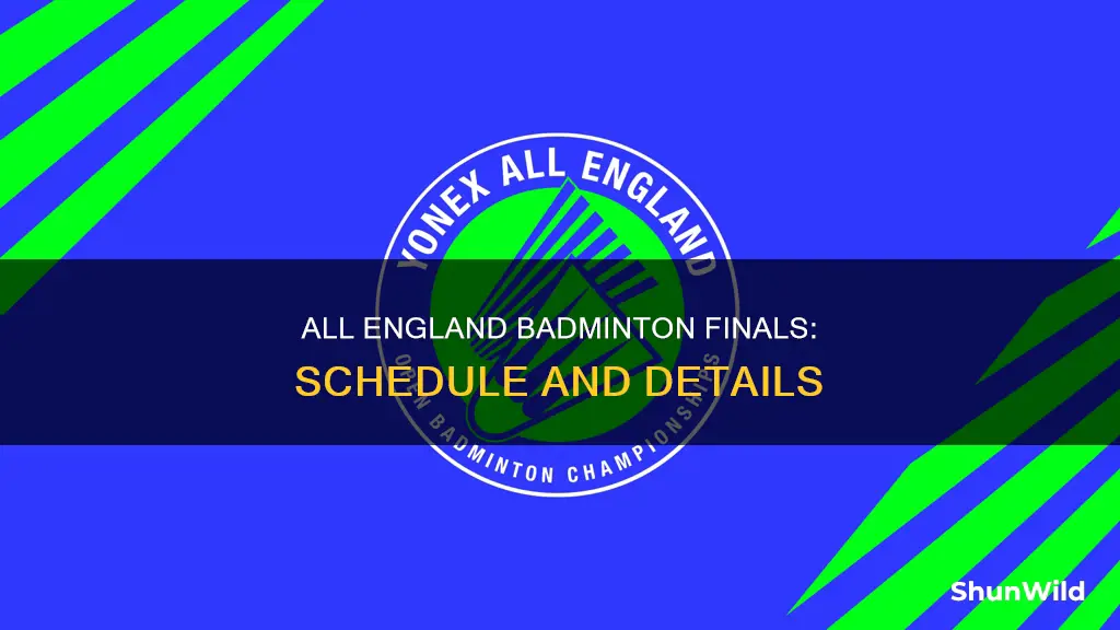 what time is all england badminton final
