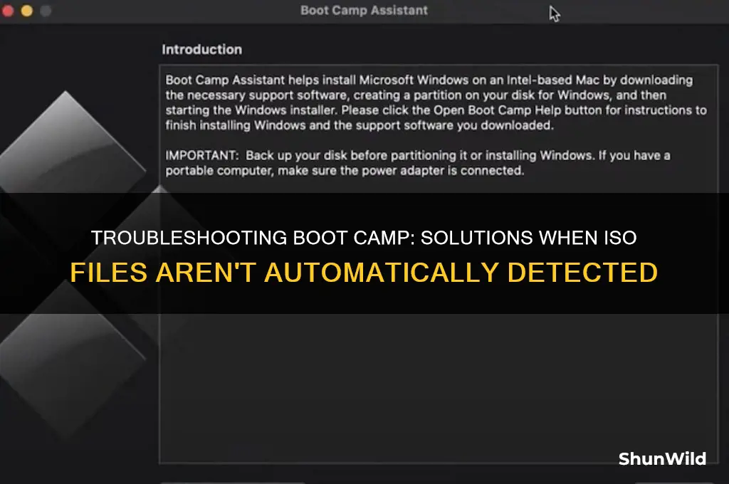 what to do if boot camp doesnt automatically locate iso