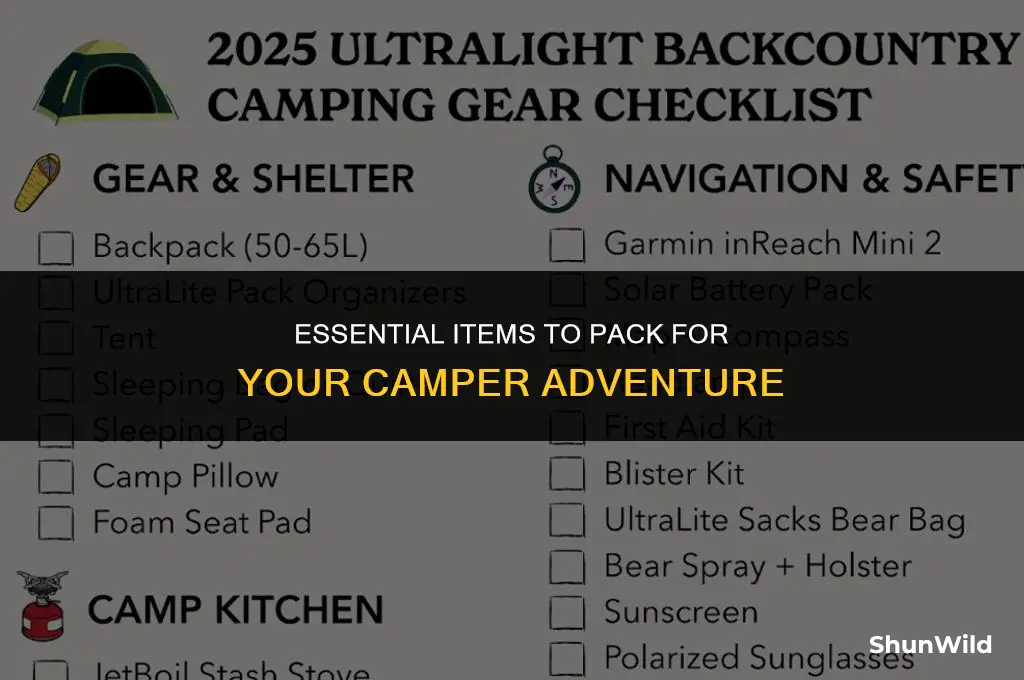 what to keep in camper