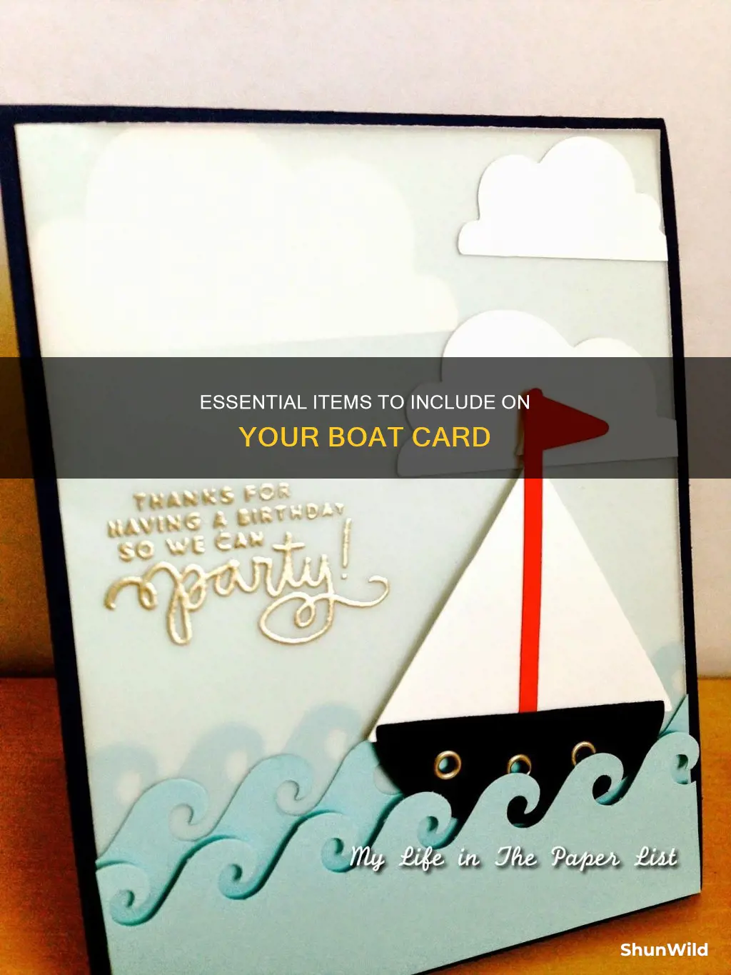 what to put on a boat card