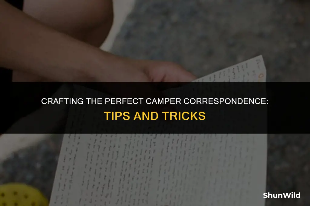 what to write to camper