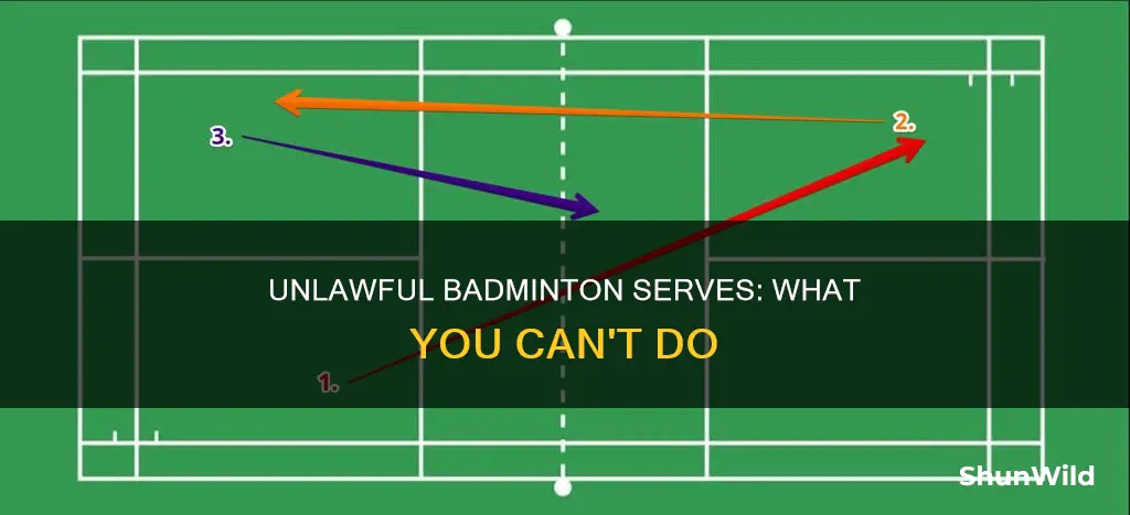 what type of serve is not allowed in badminton