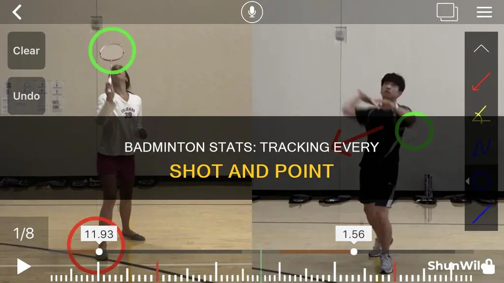 what type of stats are kept during badminton