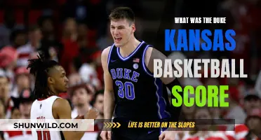 Duke vs Kansas: A Basketball Score Recap