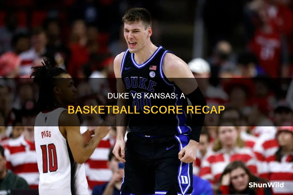 what was the duke kansas basketball score