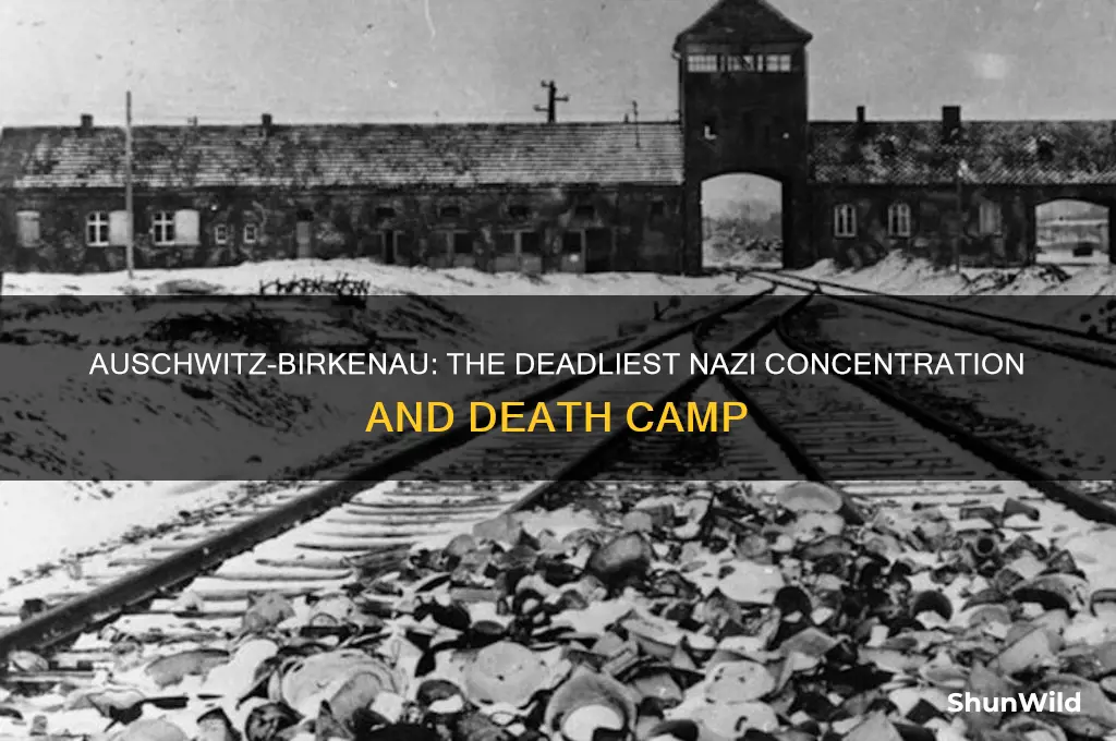 what was the largest combined death and concentration camp