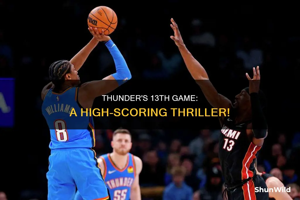 what was the score in 13th basketball with thunder