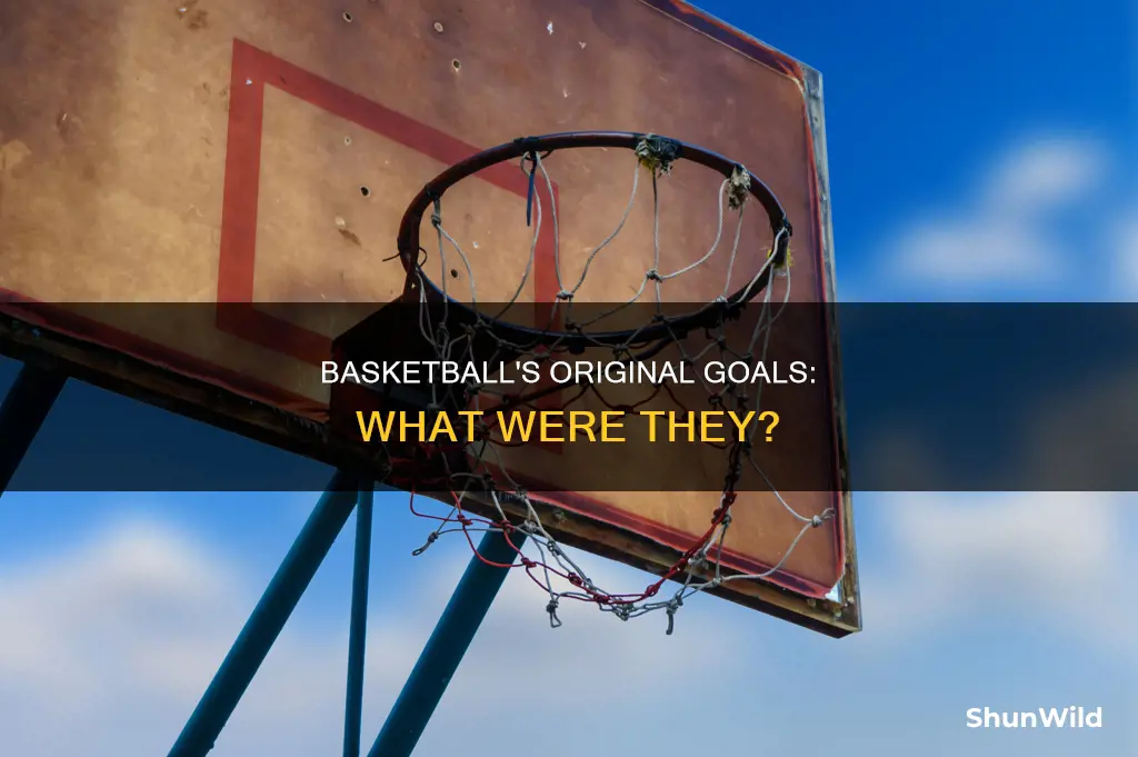 what was used as the original goals for basketball