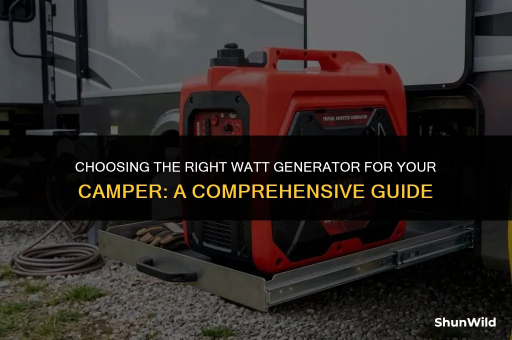 what watt generator for camper