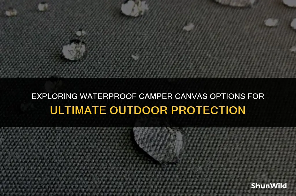 what will waterproof camper canvas